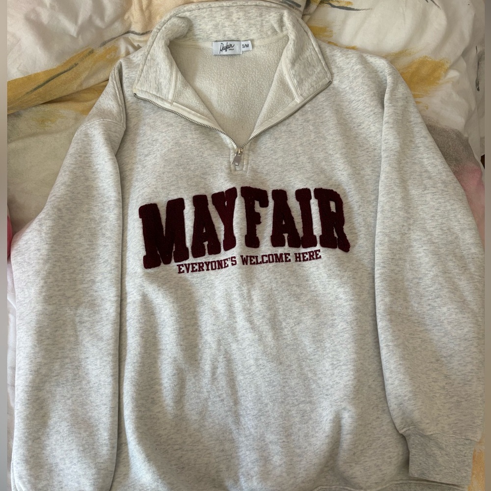 Mayfair half zip sweatshirt - everyone’s welcome here